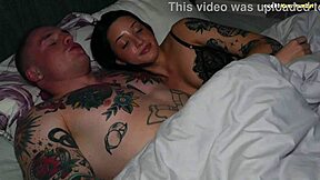 while hubby sleeps young wife fucks stepdaddy with newlyweds
