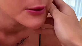 Big tits brunette gives juicy sloppy tittyfuck pov after gym