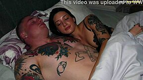 while hubby sleeps young wife fucks stepdaddy with newlyweds
