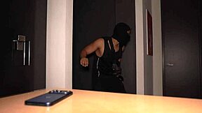 Masked intruder slams housewife celeste alba's huge tits and ass on bed