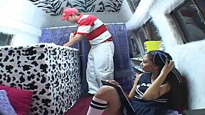 latina cheerleader 18+ fucked hard by monster cock in ice cream truck