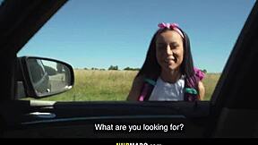 Petite German Tattoo Piercing Teen Trades Ride For Big Cock Doggystyle Cowgirl Cumshot Facial