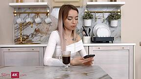 Karolina Geiman craves two cocks stretching her skinny tattooed teen body