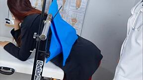 heart races blindfolded as stepmom drags teen to secret doc for filthy rip-and-creampie exam