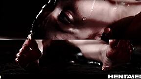 Petite horny 18+ teen lays alien eggs via monster cock creampie birth