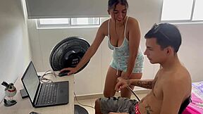 Teaching tiny stepsis to play then pounding her good