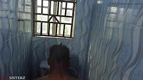 horny asian bbw showers with big black cock creampie