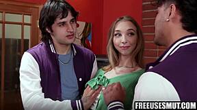 frat boys freeuse petite college blonde in wild 3some