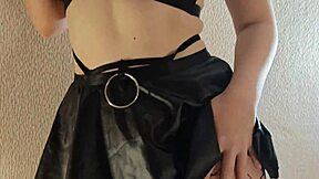 skinny student teen bends over for rough femdom pov wife fuck