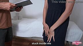 pervert doctor finds her vibrator stuck 😏 pulls it out and fucks tight teen patient pussy in hospital 🏥💦