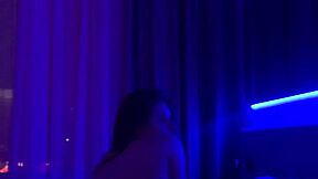 ritafox strips teases fingers her horny pussy close up