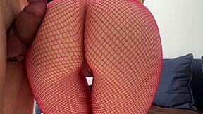 wanna hump my stepsister's huge ass in those red pantyhose?