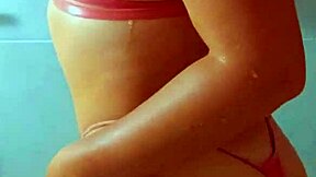 Beautiful Tanned Latina Teens Shower Off Beach Sand