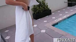 old man pounds tight teen pussy pov doggystyle rough