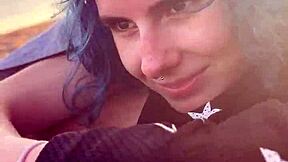 thrilling public beach creampie fills cute teen deep