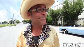 tranny with big ass rides monster cock and swallows cream in orgy