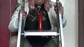 crossdresser in heels and clothes begs for your cock fuck me now