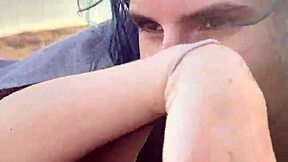 thrilling public beach creampie fills cute teen deep