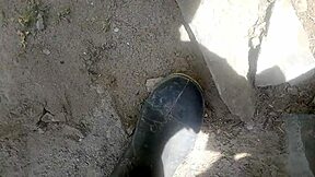 Gardener bends peruvian maid over balcony rips panties for deep pussy fuck