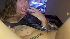 horny goth teen 😈 solo play with her big tits n ass 🔥