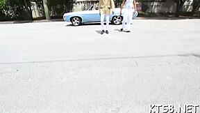 tranny with big ass rides monster cock and swallows cream in orgy