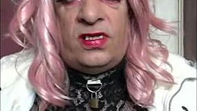 crossdresser in heels and clothes begs for your cock fuck me now