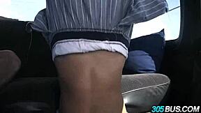 amazing braces babe chichi medina sucks cock on 305 bus?