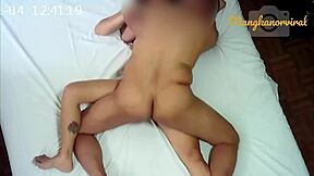 Desi Young Mommy's Juicy Shaved Pussy Squirts on Big Cock Closeup