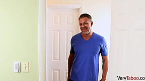 Stepdaughter tied up for wild BDSM spanking and slave fun 😈🔗💦