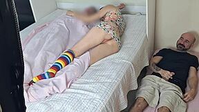 had to share room with boyfriend's stepdad... ended up bent over doggystyle