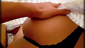 Skinny Latina Girlfriend Tries Boss's Black Lingerie Orgasm