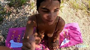 Bootylicious Latina Milf Rips Clothes for Outdoor Blowjob!