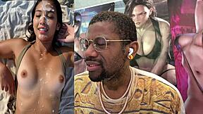 Freckled Milf Faces Cum Blast from Latina Anal Teen