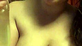 Desperate Arab milf cumslut gulps every drop from used condom