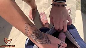 emo brazilian teen tattoos flash pussy on fortaleza beach risky sex