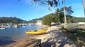 stepdad gropes my bare legs at beach park i wore loose shorts no panties he got hard watching