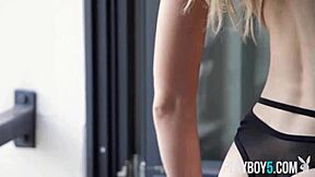 Petite Ukrainian Blonde Yana West Strips in Bombshell Solo!