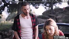 STRANDED BLONDE MILF HITCHHIKES FOR BIG COCK OUTDOOR POUNDING