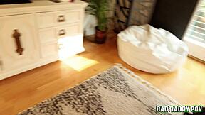 Stepdad catches emo teen corra cox masturbating then joins her fun