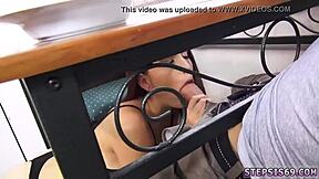 i'm in this teen threesome sucking stepbro's horny banana balls