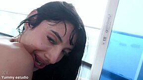 Sensual Colombian teen Maily Presly takes 2 big cocks DAP with huge gapes! 😍🍆