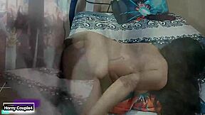 Mi amigo arrives horny to fuck my wet shaved pussy cowgirl style moaning through orgasms at home