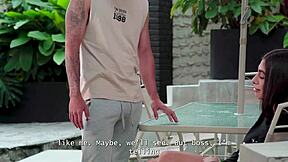 stepbro fucks me public after boyfriend breakup bigger dick