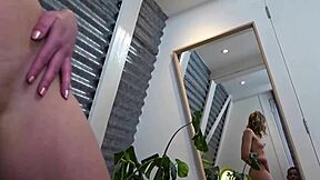 hot blonde dutch babe rides black guy bareback in bedroom