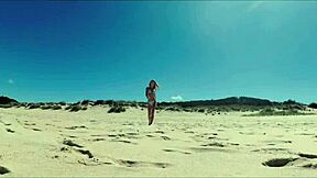 Sasha Ikeyeva Bikini Ass Tease on Spanish Doninos Beach