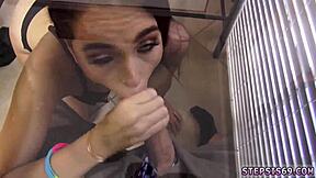 i'm in this teen threesome sucking stepbro's horny banana balls