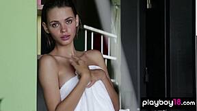 petite ukrainian teen lilit ariel showering