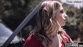 STRANDED BLONDE MILF HITCHHIKES FOR BIG COCK OUTDOOR POUNDING