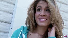 BLONDE LATINA ISIS TAYLOR PICKED UP CASTING NO CONDOM ROUGH FUCK