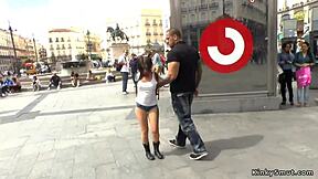 Muscled Master Punishes Petite Spinner Publicly!